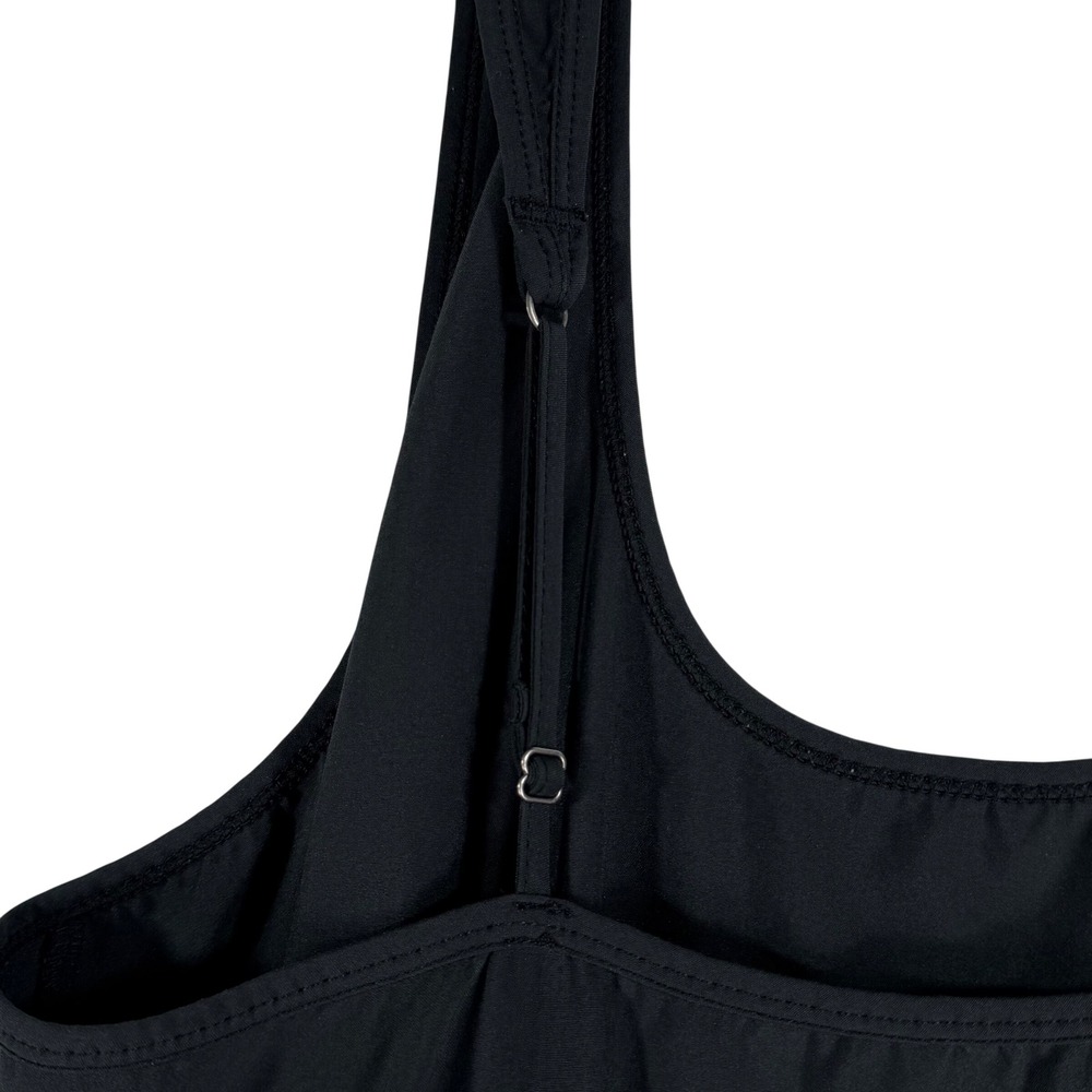 Abercrombie & Fitch Jumpsuit Womens L Black Smocked Waist Bungee Hem Athleisure - Picture 5 of 13